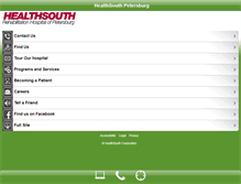 Tablet Screenshot of healthsouthpetersburg.com